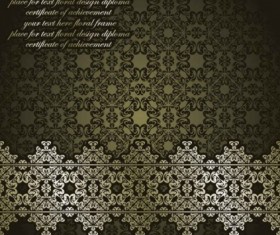 Classic european pattern background 02 vectors material