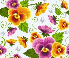 Beautiful flowers background art vector 02