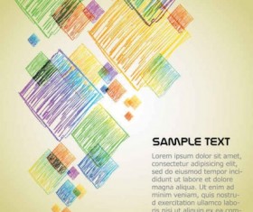 Cute cartoon crayons creative background vector