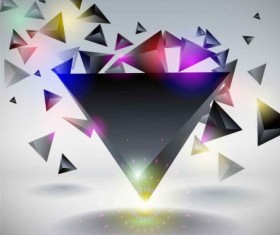 3D triangle abstract vector background