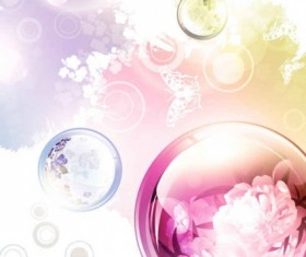 Charm flowers background vector material 02