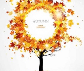 Fashion maple leaf background vectors 01