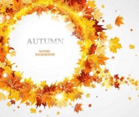 Fashion maple leaf background vectors 02