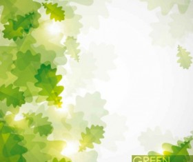 Shiny green leaf backgrounds vector 01