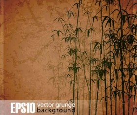 Vintage bamboo forest background vector 01