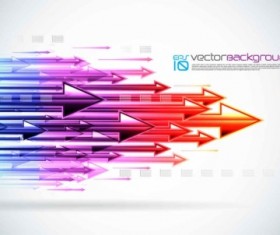 Colorful arrow background set vector