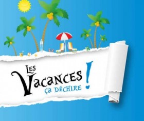 Creative tear off lifestyle background set vector 01