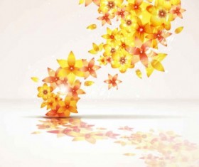 Beautiful flowers background creative vector material