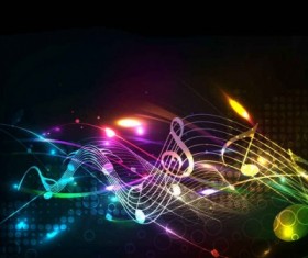 Shining notes lines background vector