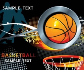 Basketball element background vector design