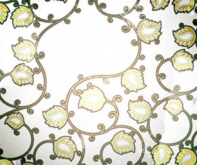 Retro leaves abstract background vector graphics