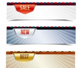 Modern sales banners vector