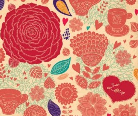 Flower with cap vector pattern