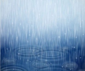 Raindrops with water blue background vector