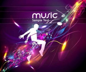 Fashion cool music flyer vector template 04