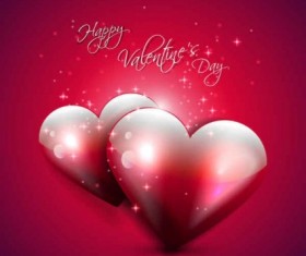 Happy valentine day red backgrounds vector