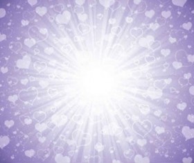 Purple love background vector material