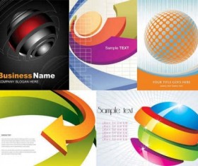 3d modern background  vector set