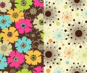 Cute flowers vintage pattern vectors