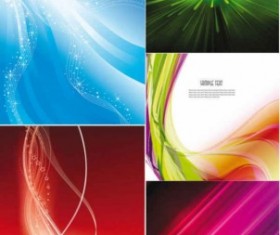 Set of dynamic lines background vector