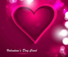 Valentine day with heart greeting card Illustration vector