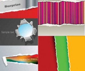 ripped open paper background vectors