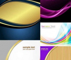 Abstract lines background graphics set vector