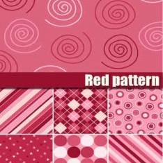 Red pattern cute vector