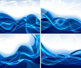 Dynamic wavy lines blue background graphics vector