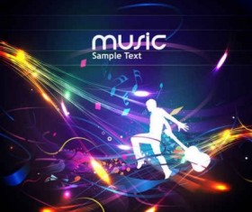 Fashion cool music flyer vector template 01