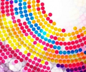 Colorful circle dot background set vector