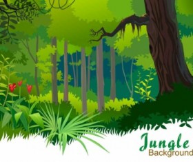 Natural cartoon landscapes background vector 03