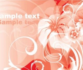 Pink flower abstract background vector graphics 01