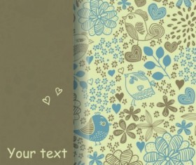 Hand drawn floral pattern background vector