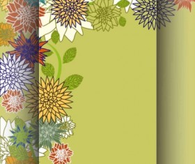 Retro floral background hand drawing vector