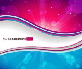 Halation with abstact colored background vector