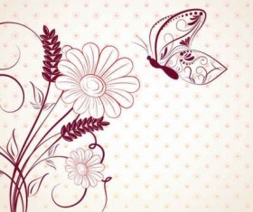 Beautiful with flower background cartoon vector