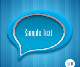 Speech bubbles with modern background vector design 02