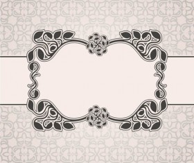Black Floral frame backgrounds vector