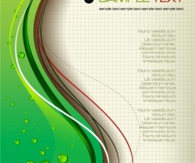 green grid background with water vector