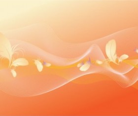 Dream feather dynamic lines background vector