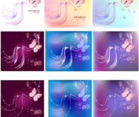 Butterfly and fantasy background vectors
