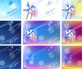 Windmill fantasy background vector