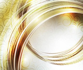 Golden dynamic lines background shiny vector
