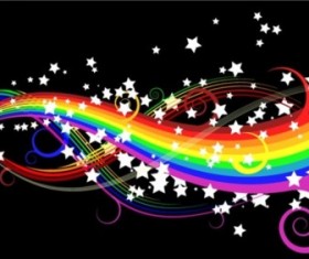 Seven rainbow gorgeous background vector