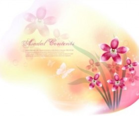 Dream orchid background with flower vector