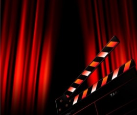Characters in film design elements background vector