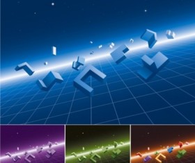 3D space background vector