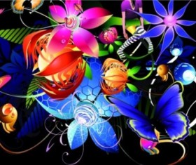 Colorful flower background vector