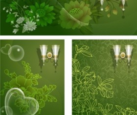 Bright light with flower background vector